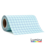Blue Grid 12" x 5 Yard Roll Transfer Tape with Clear Medium Tack with Release Liner